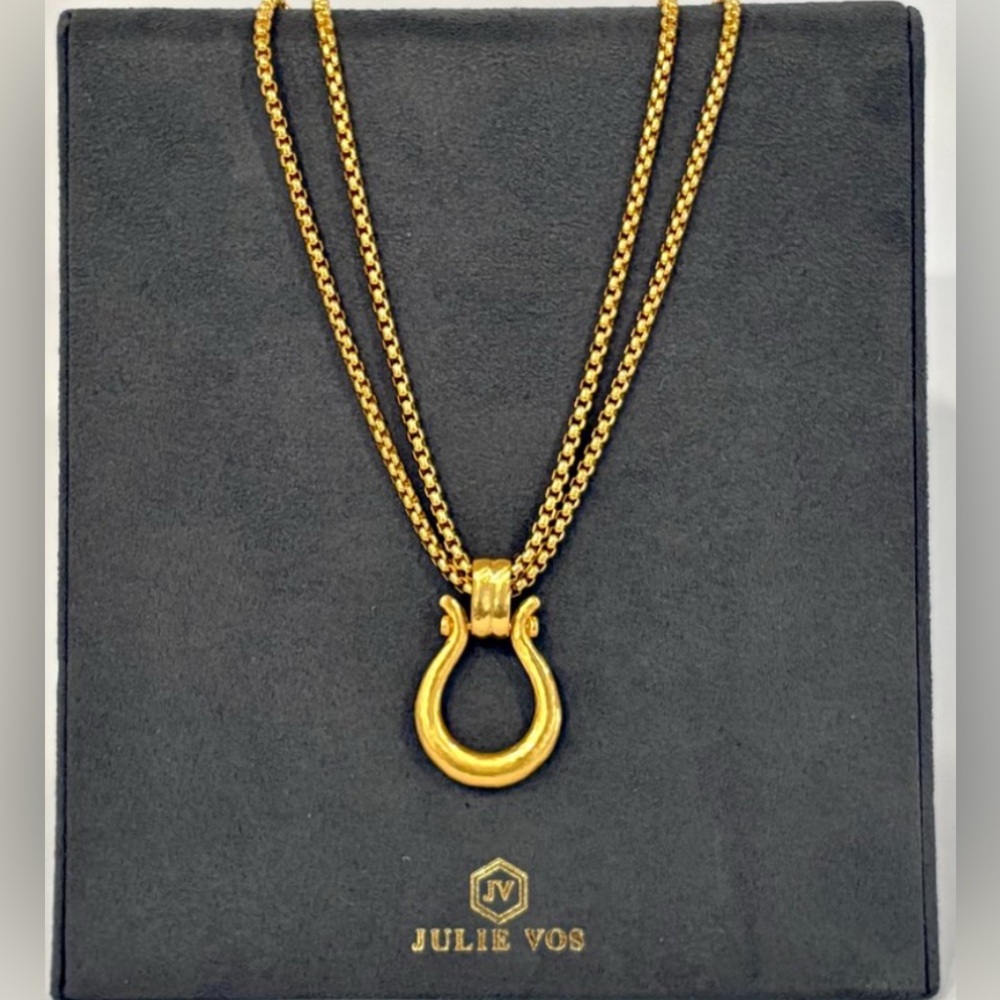 JULIE VOS 24k Gold Plated Saratoga Necklace 19.3”-20” NWT